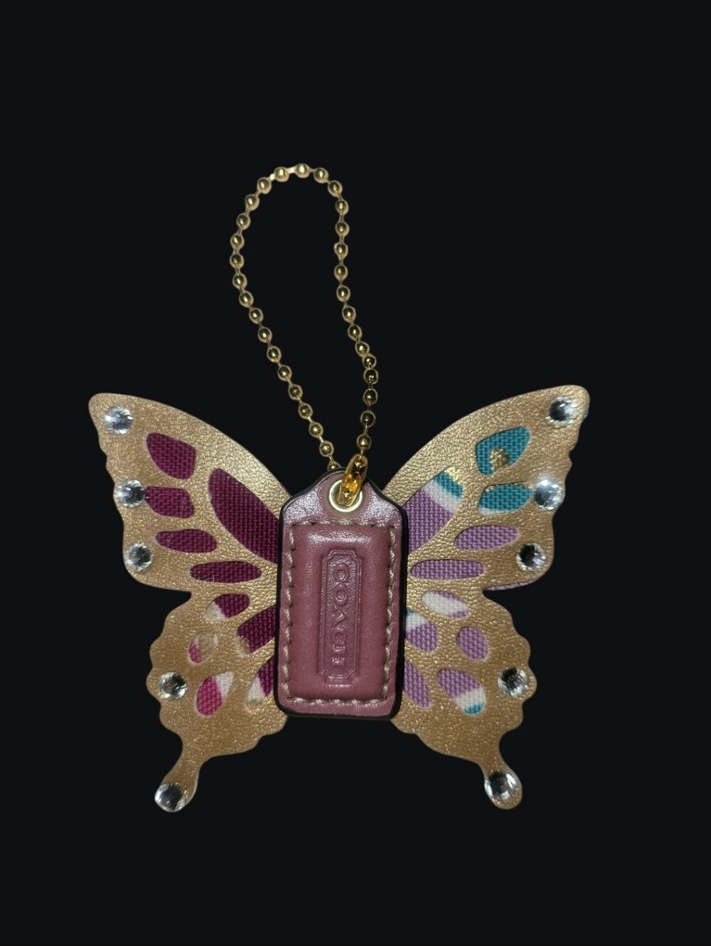 Handmade Leather Butterfly Bag Charm